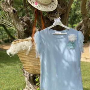 Camiseta Flores Tul